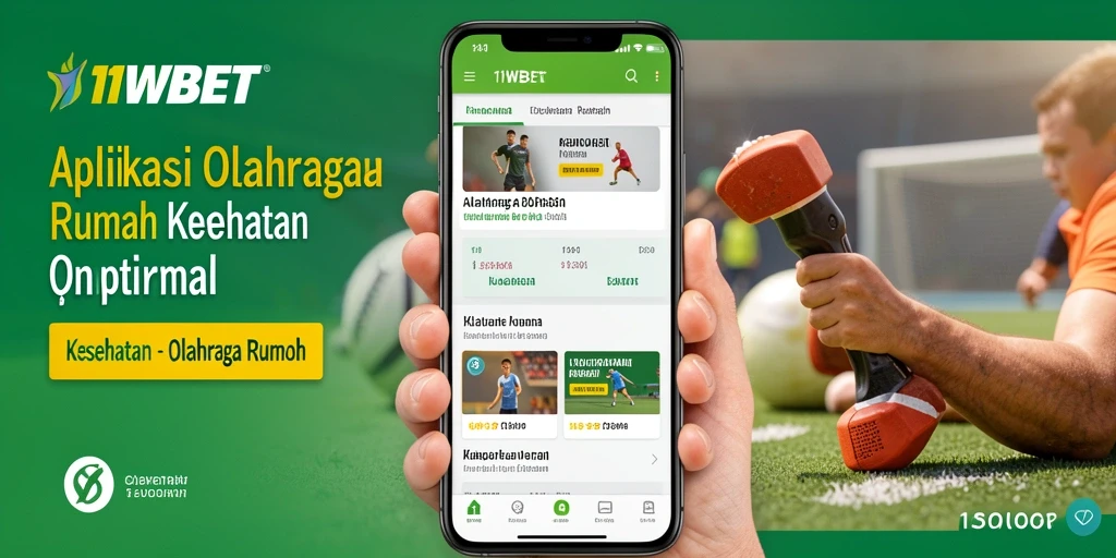 Tampilan antarmuka menarik aplikasi 11WBET untuk olahraga di rumah.