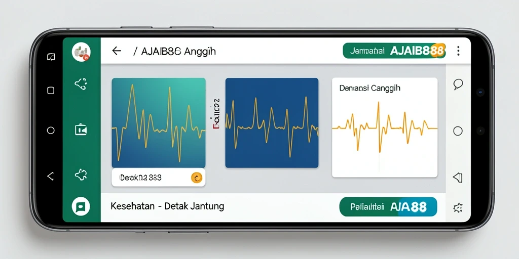 Tampilan antarmuka AJAIB88 untuk pemantauan detak jantung yang efektif.