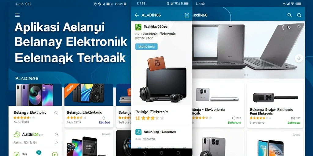 Screenshot utama ALADIN66 menampilkan antarmuka belanja elektronik yang modern.