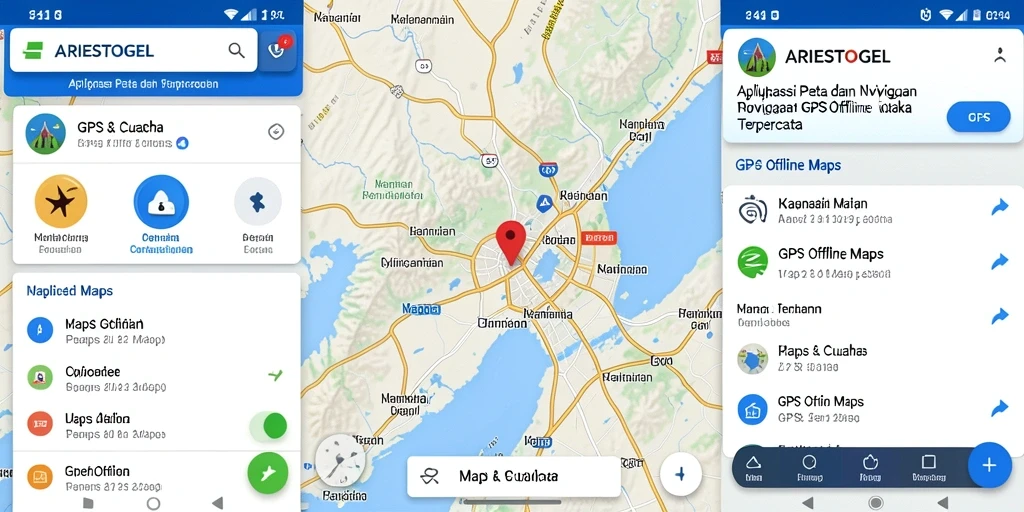 Antarmuka intuitif dari ARIESTOGEL untuk GPS Offline Maps