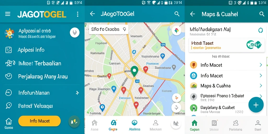 Tampilan antarmuka aplikasi Info Macet JAGOTOGEL yang informatif.