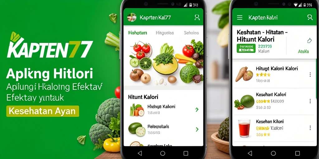 Tampilan antarmuka KAPTEN77 yang user-friendly untuk Hitung Kalori.