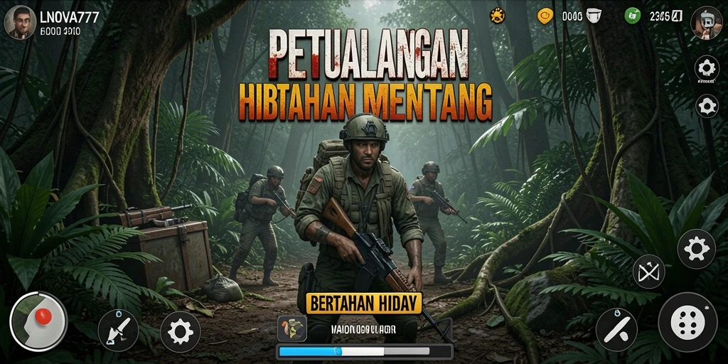 Tampilan antarmuka saat menjelajahi dunia Bertahan Hidup