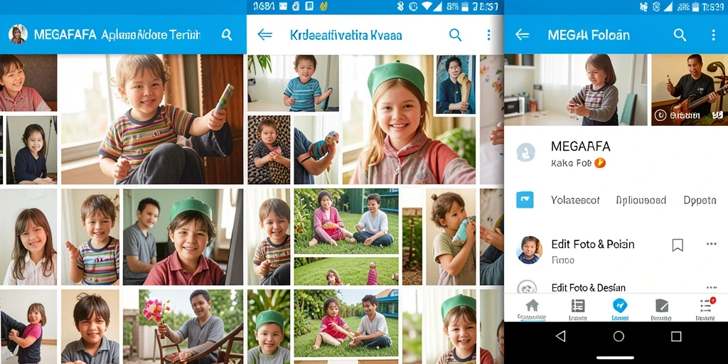 Tampilan antarmuka canggih aplikasi Kolase Foto MEGAFAFA.