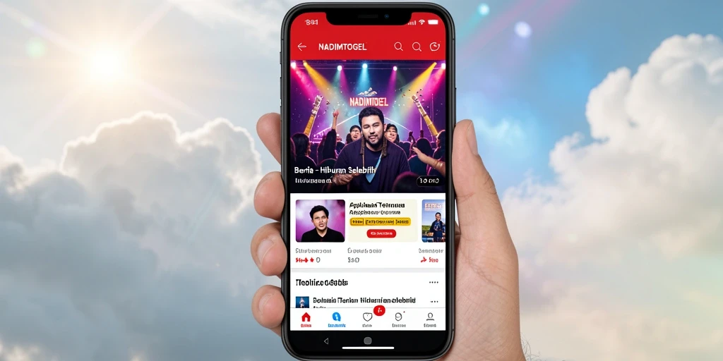 Screenshot antarmuka NADIMTOGEL menampilkan berita terbaru selebriti.