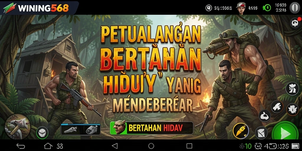 Screenshot utama WINNING568 menunjukkan grafik menakjubkan dalam gameplay Bertahan Hidup.